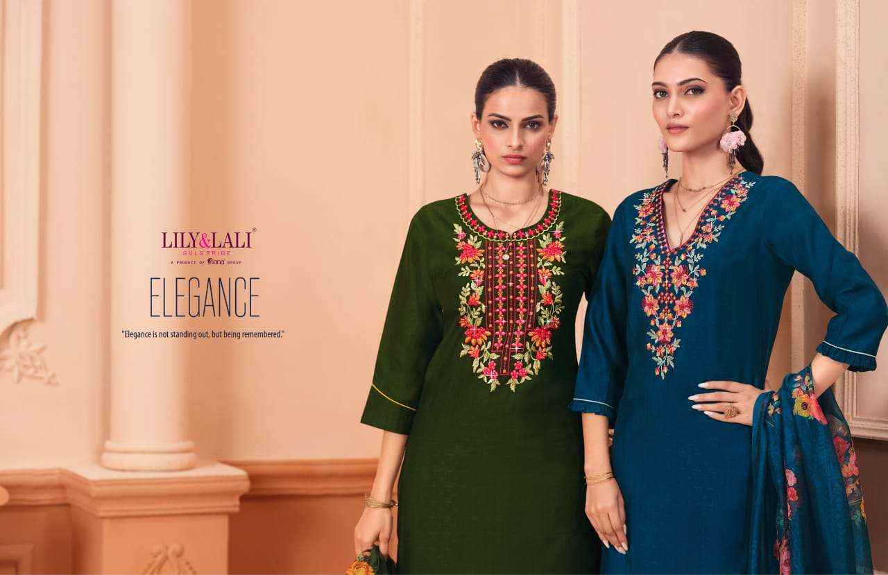 Lily And Lali Monalisa Vol 6 Premium Design Kurti Pant Dupatta ( 6 Pcs Catalogue )