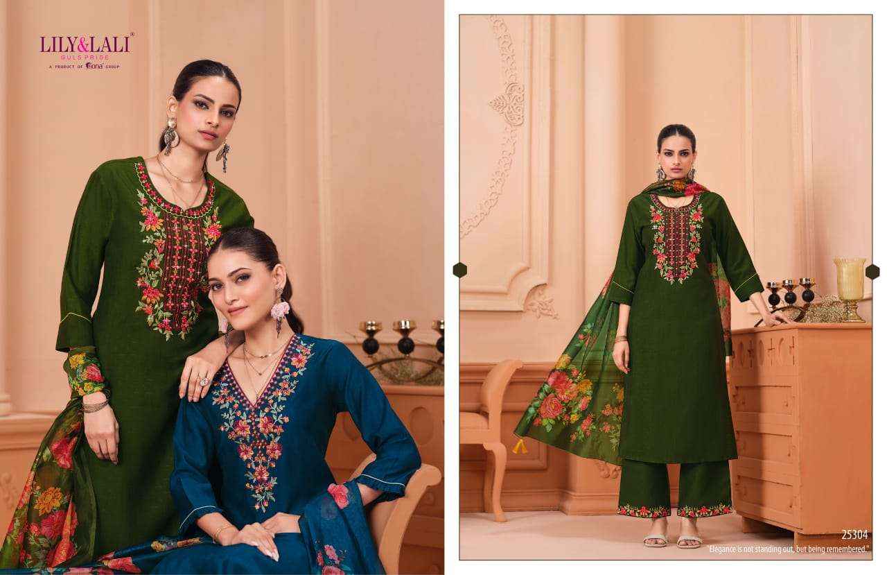 Lily And Lali Monalisa Vol 6 Premium Design Kurti Pant Dupatta ( 6 Pcs Catalogue )