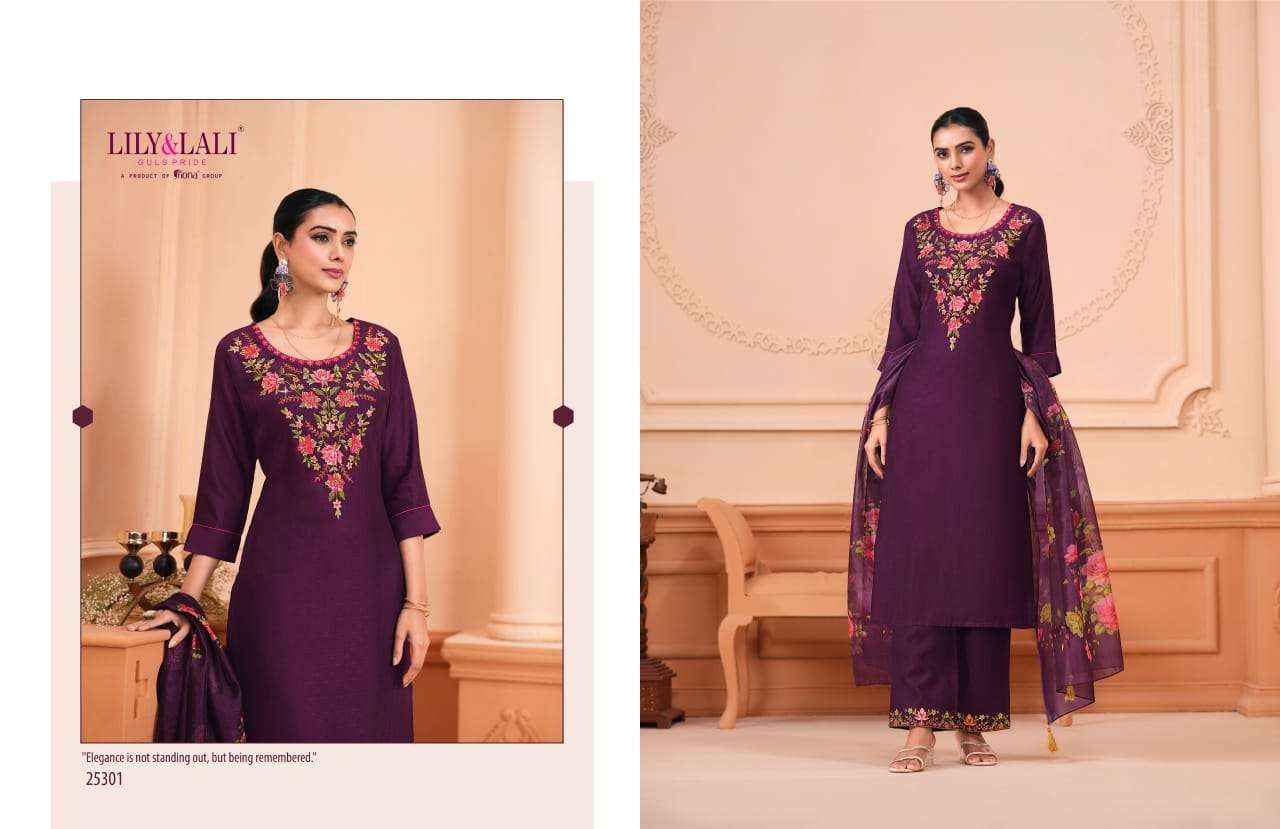 Lily And Lali Monalisa Vol 6 Premium Design Kurti Pant Dupatta ( 6 Pcs Catalogue )