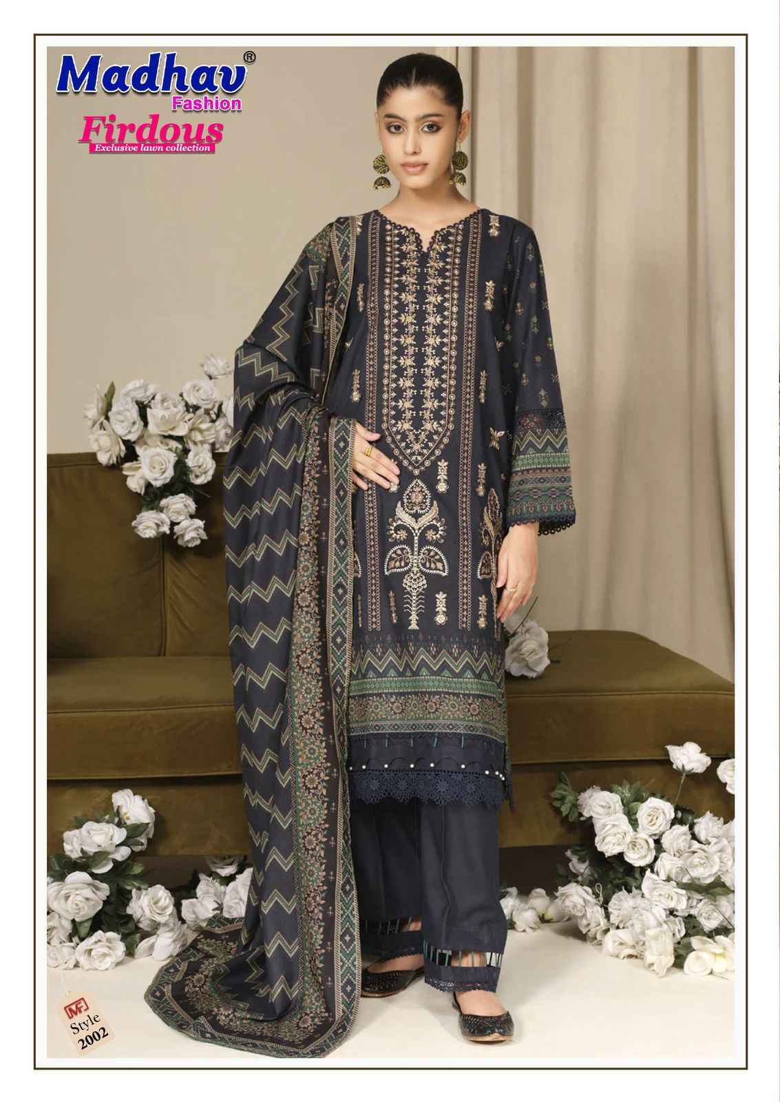 Madhav Fashion Firdous Vol 2 Wholesale Cotton Dress Material ( 6 pcs Catalogue )