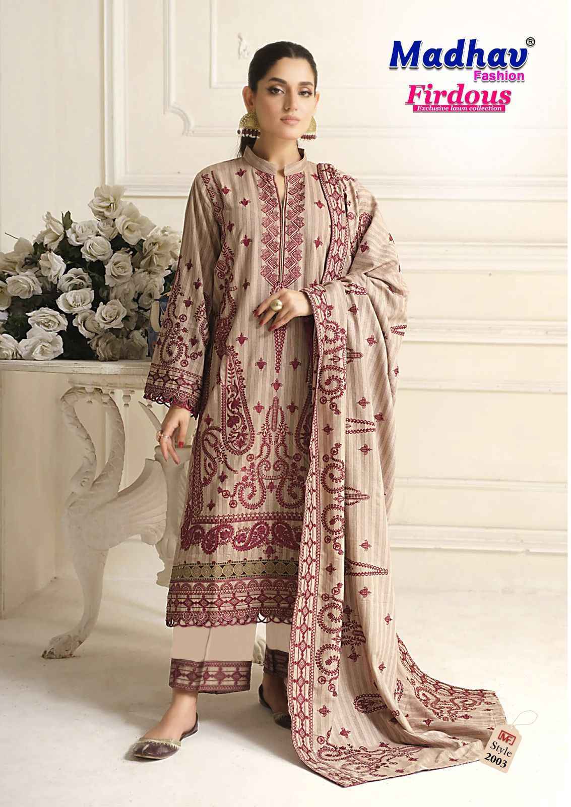 Madhav Fashion Firdous Vol 2 Wholesale Cotton Dress Material ( 6 pcs Catalogue )