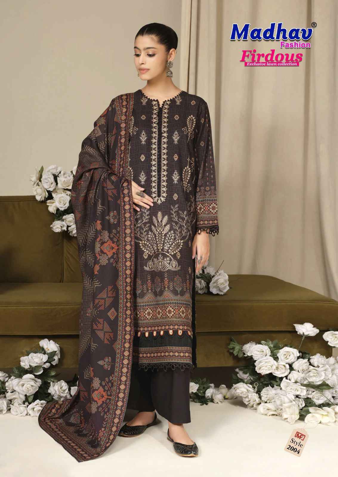 Madhav Fashion Firdous Vol 2 Wholesale Cotton Dress Material ( 6 pcs Catalogue )