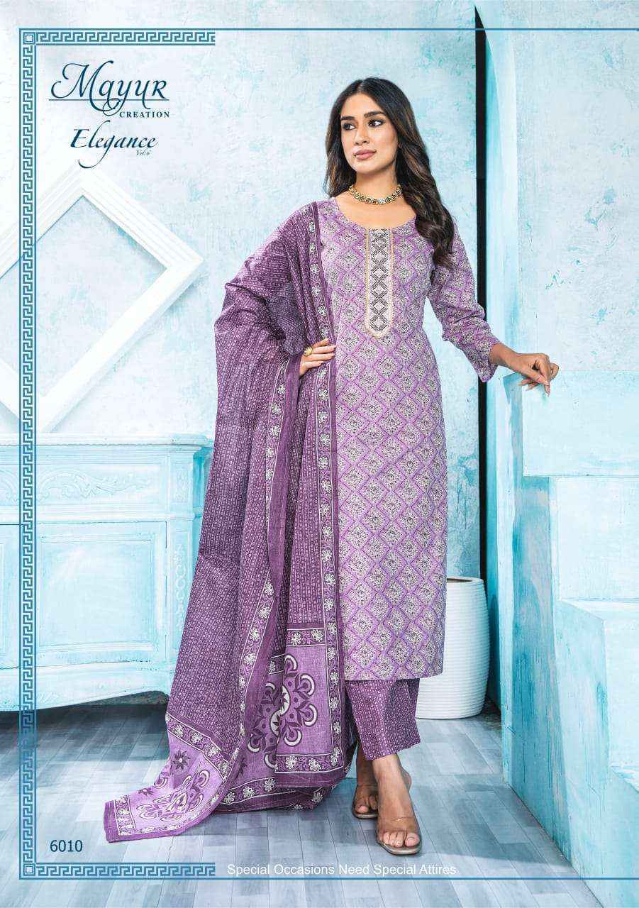 Mayur Creation Elegance Vol 6 Cotton Salwar Kameez Wholesale Price ( 10 Pcs Catalog )