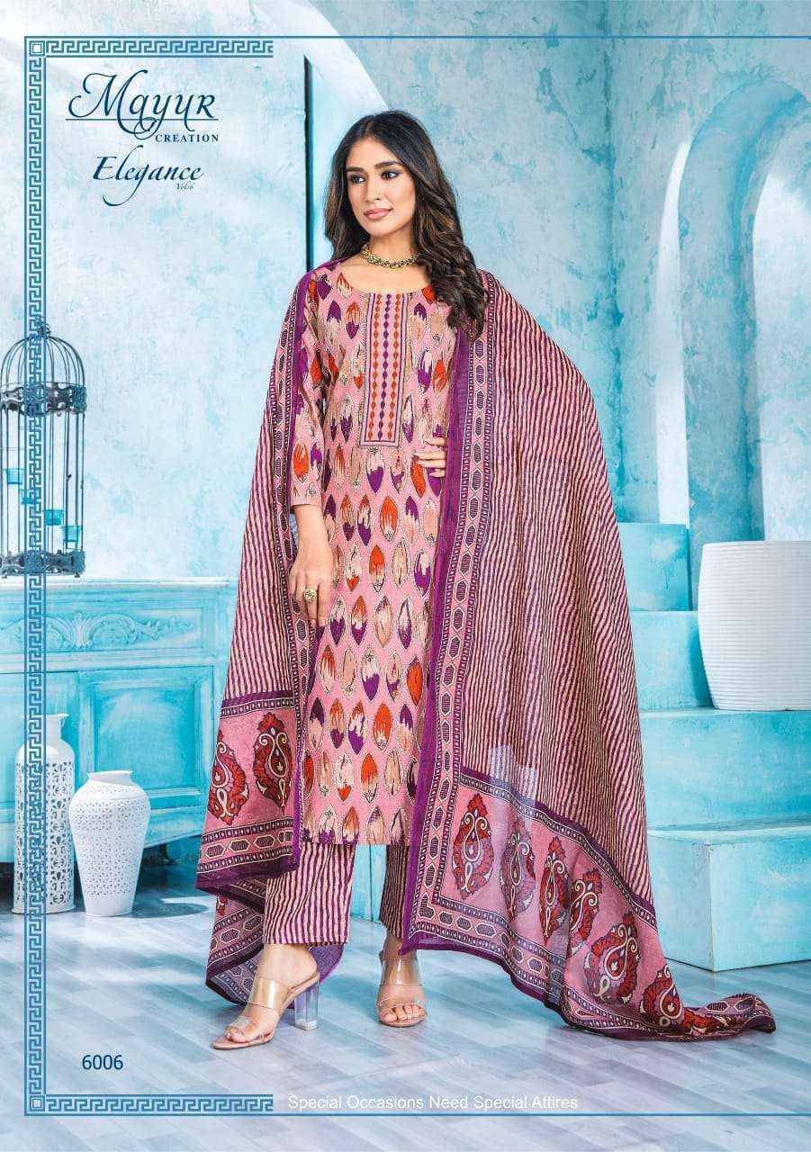 Mayur Creation Elegance Vol 6 Cotton Salwar Kameez Wholesale Price ( 10 Pcs Catalog )