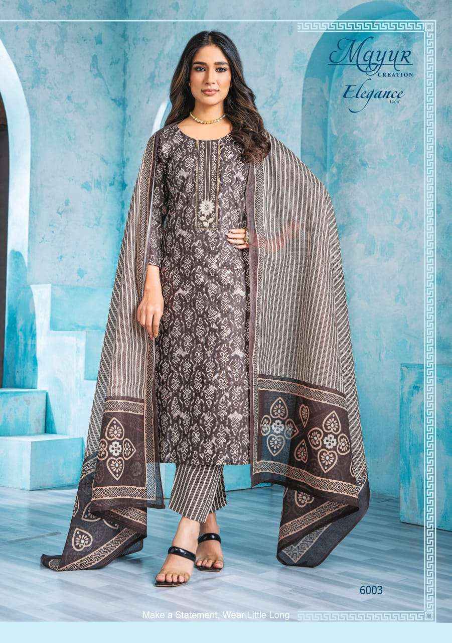 Mayur Creation Elegance Vol 6 Cotton Salwar Kameez Wholesale Price ( 10 Pcs Catalog )