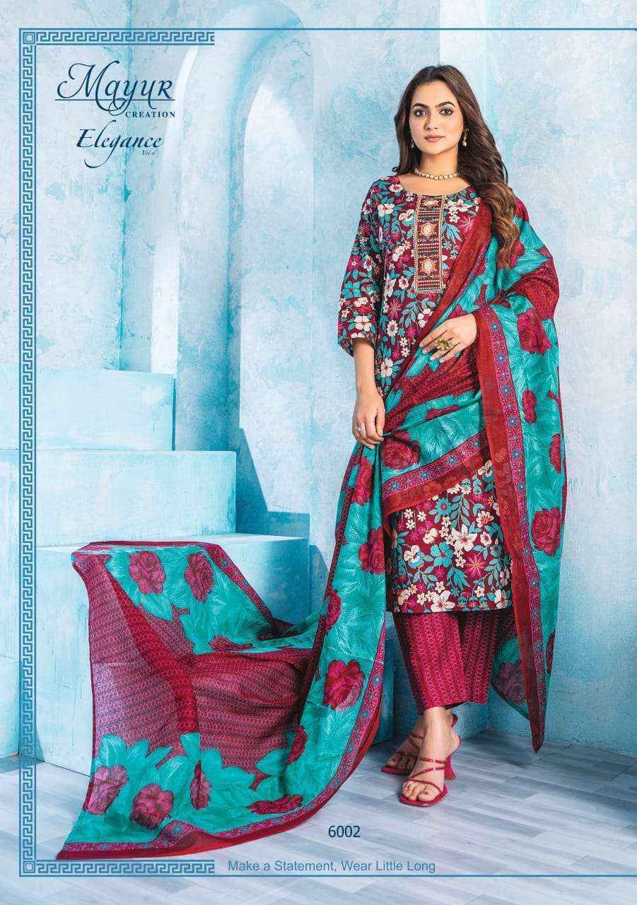 Mayur Creation Elegance Vol 6 Cotton Salwar Kameez Wholesale Price ( 10 Pcs Catalog )