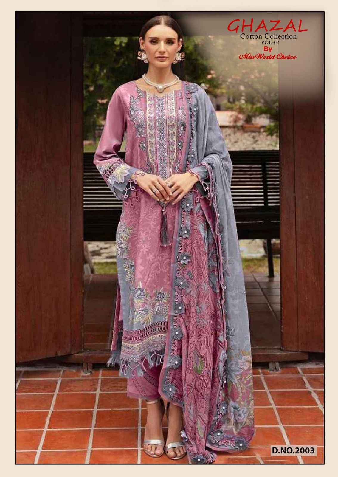 Miss World Choice Ghazal Vol 2 Cotton Pakistani Suits ( 6 Pcs Catalogue )
