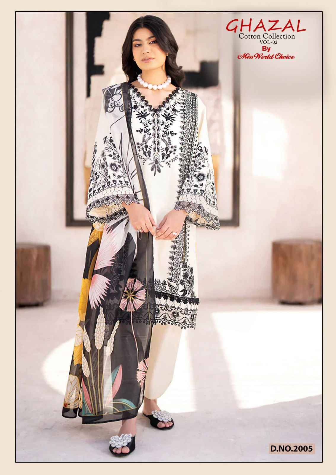 Miss World Choice Ghazal Vol 2 Cotton Pakistani Suits ( 6 Pcs Catalogue )