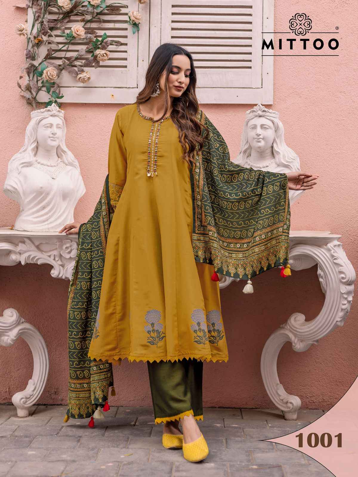 Mittoo Baarati Vichitra Designer Deadymade Suits ( 4 Pcs Catalogue )