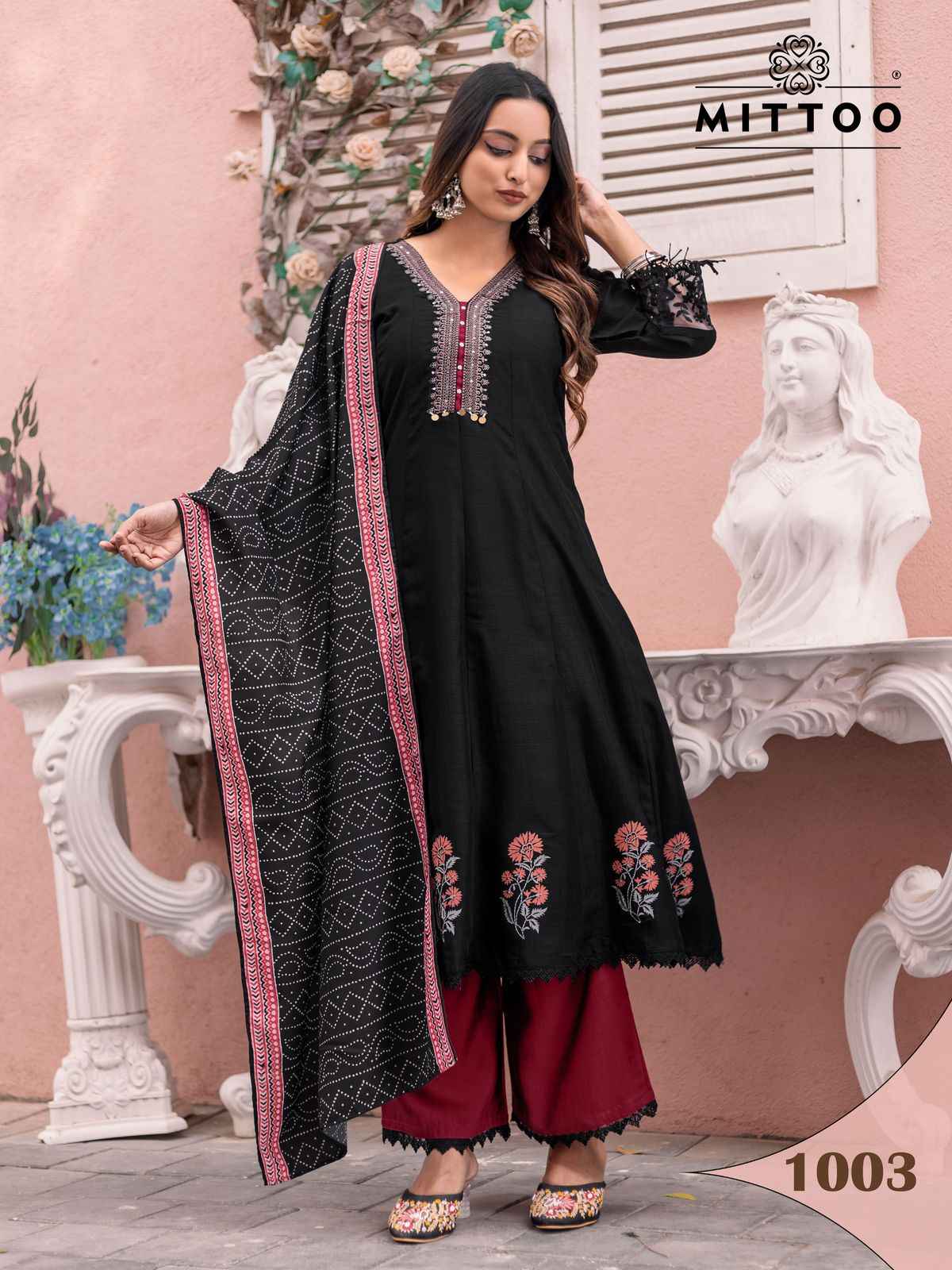Mittoo Baarati Vichitra Designer Deadymade Suits ( 4 Pcs Catalogue )
