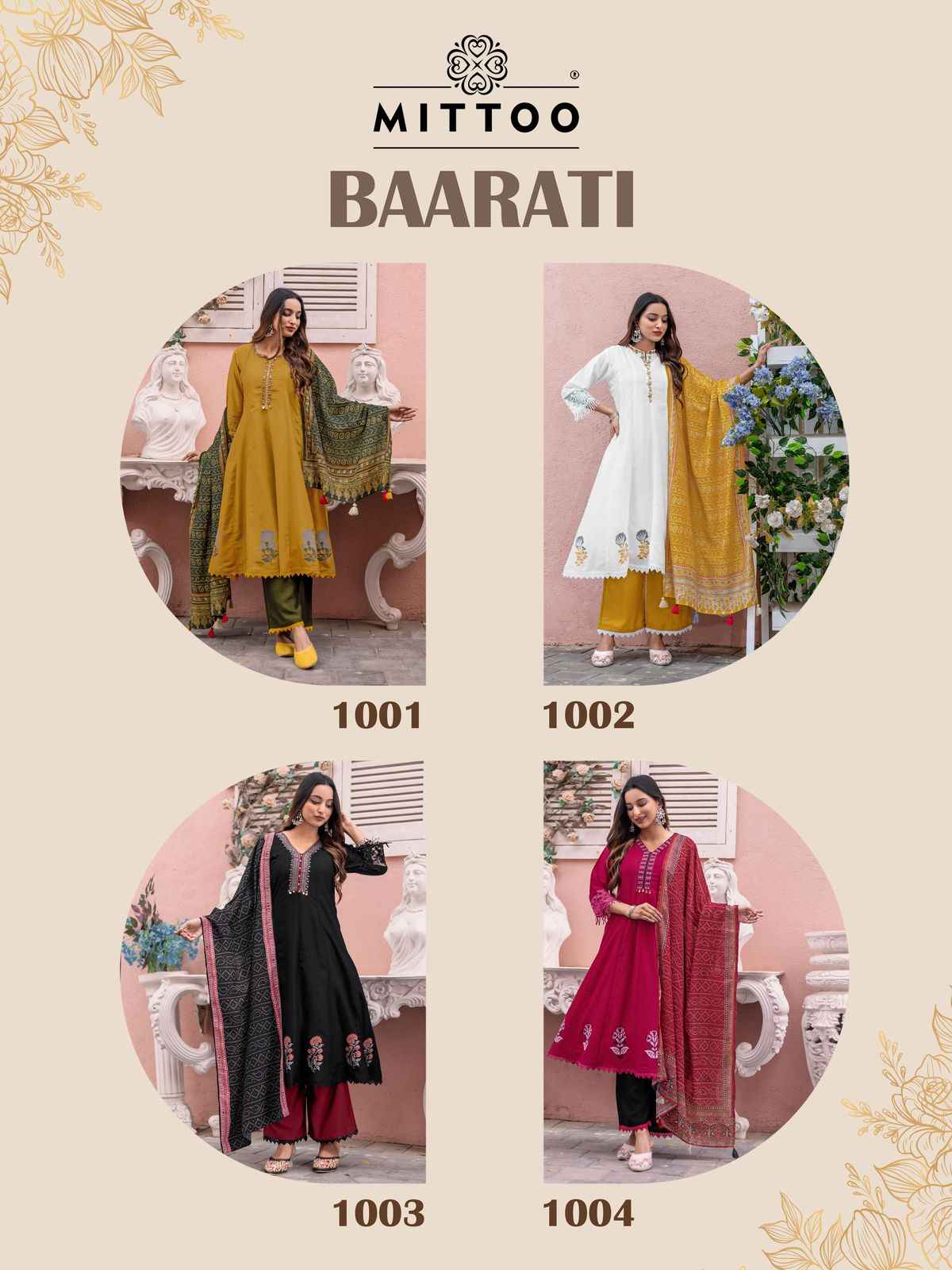 Mittoo Baarati Vichitra Designer Deadymade Suits ( 4 Pcs Catalogue )