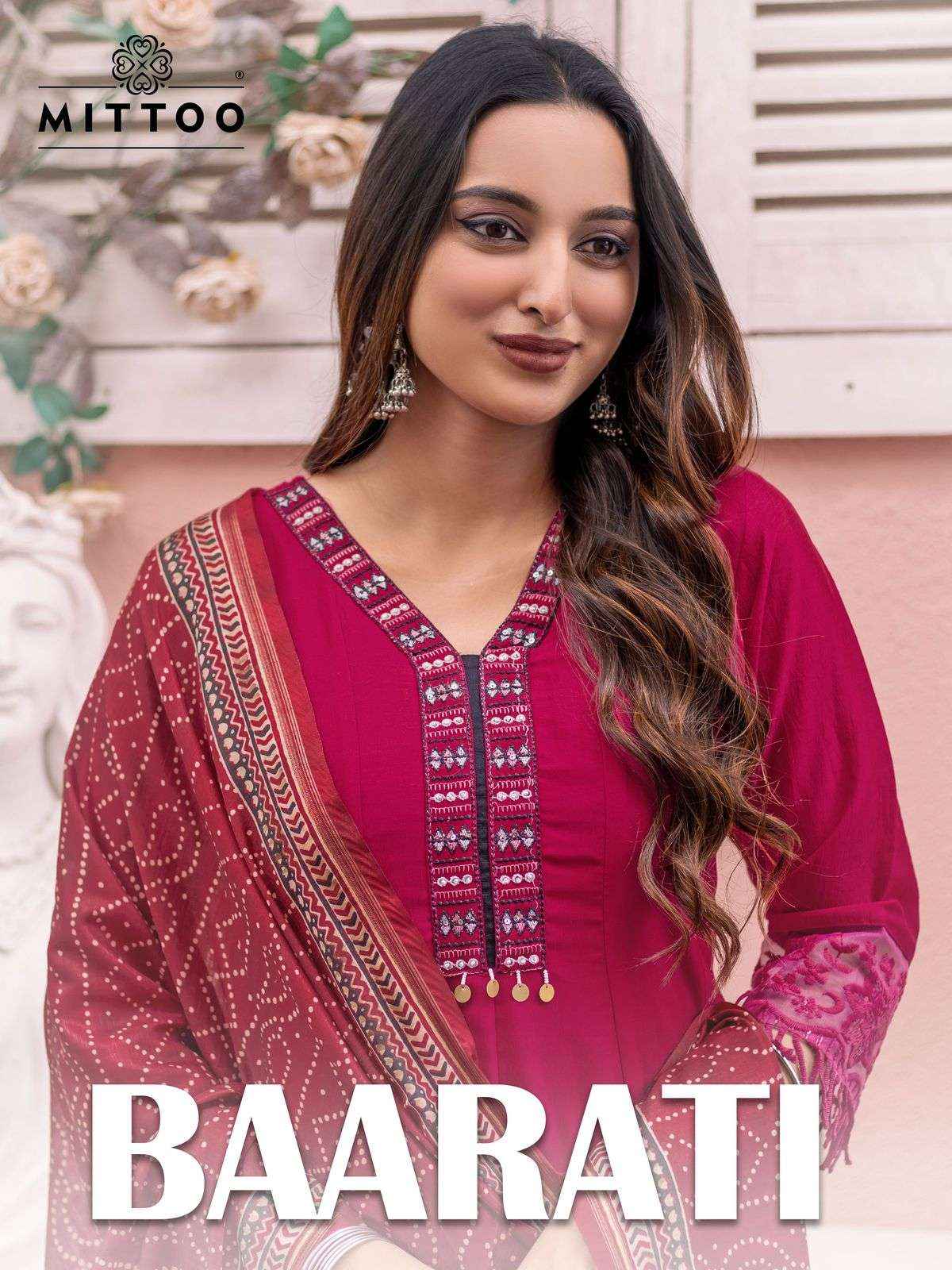 Mittoo Baarati Vichitra Designer Deadymade Suits ( 4 Pcs Catalogue )