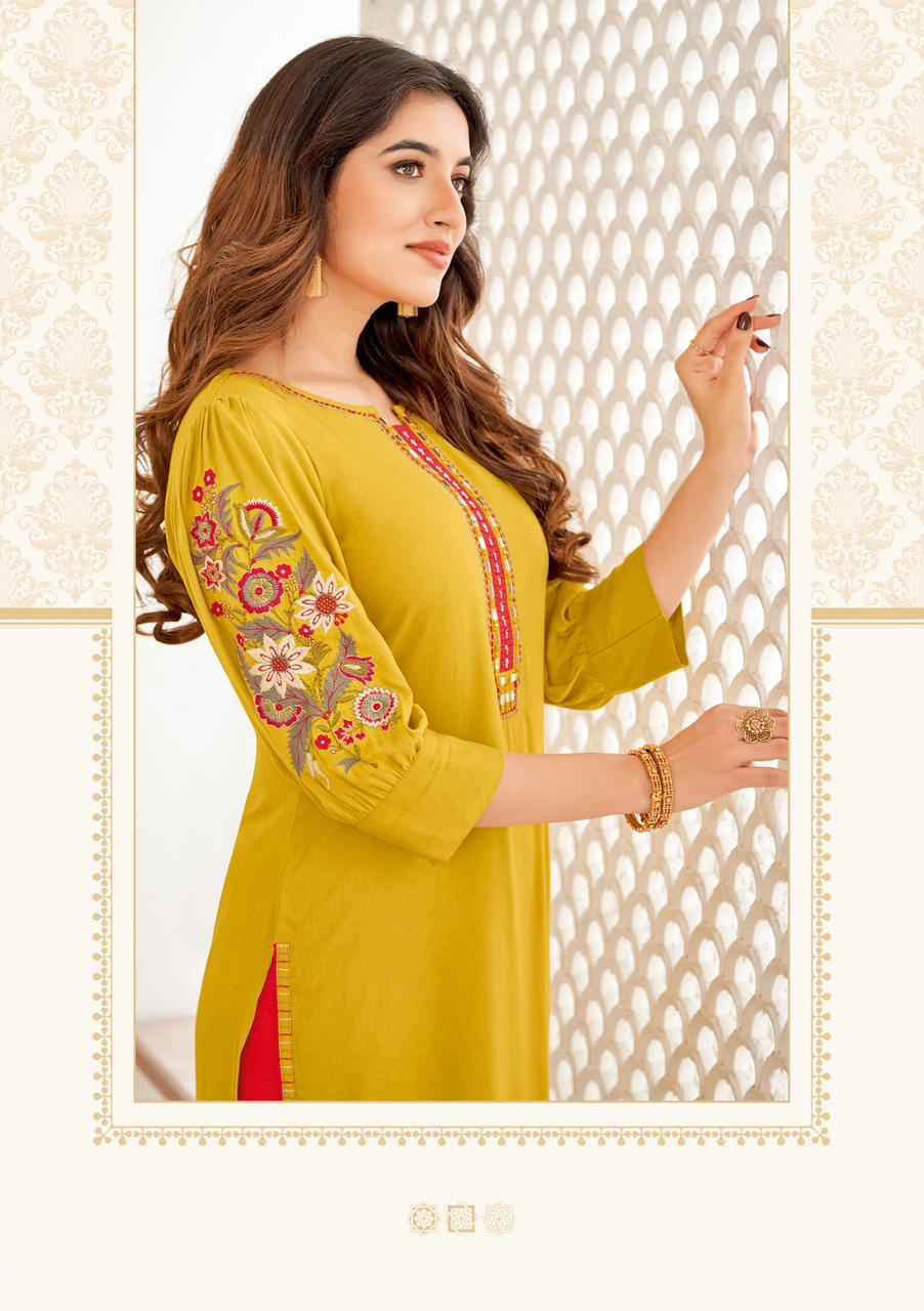 Mittoo Fashion Kaamiya Rayon Kurti ( 6 pcs Catalogue )