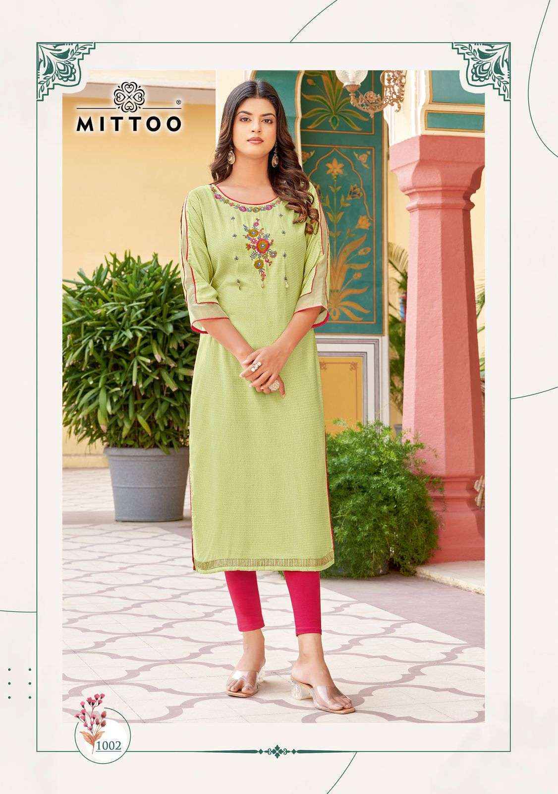 Mittoo Fashion Kalista Rayon Kurti At Wholesale Price ( 4 pcs Catalogue )
