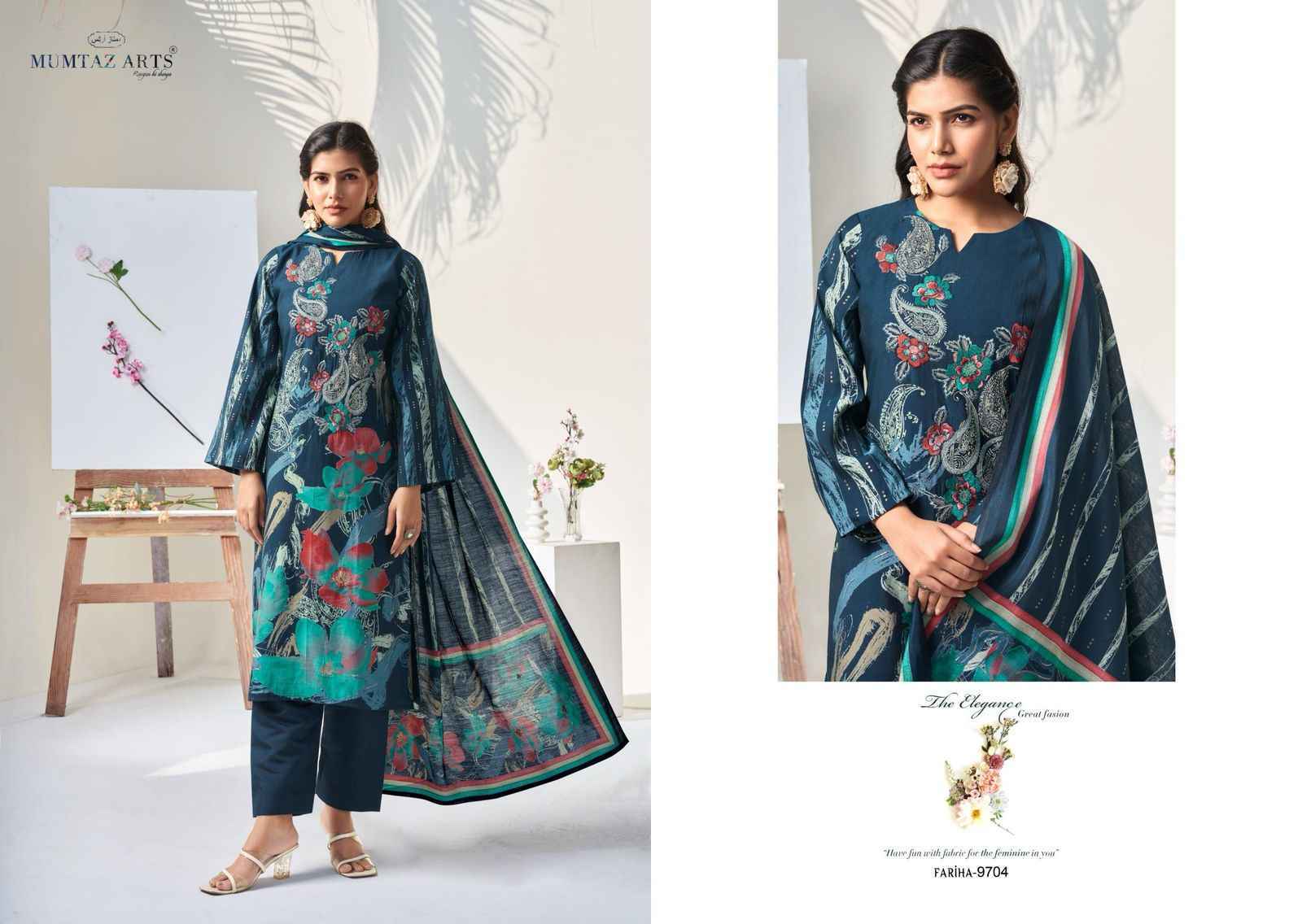 Mumtaz Arts Fariha Viscouse Musline Salwar Kameez Wholesale Price ( 4 Pcs Catalog )