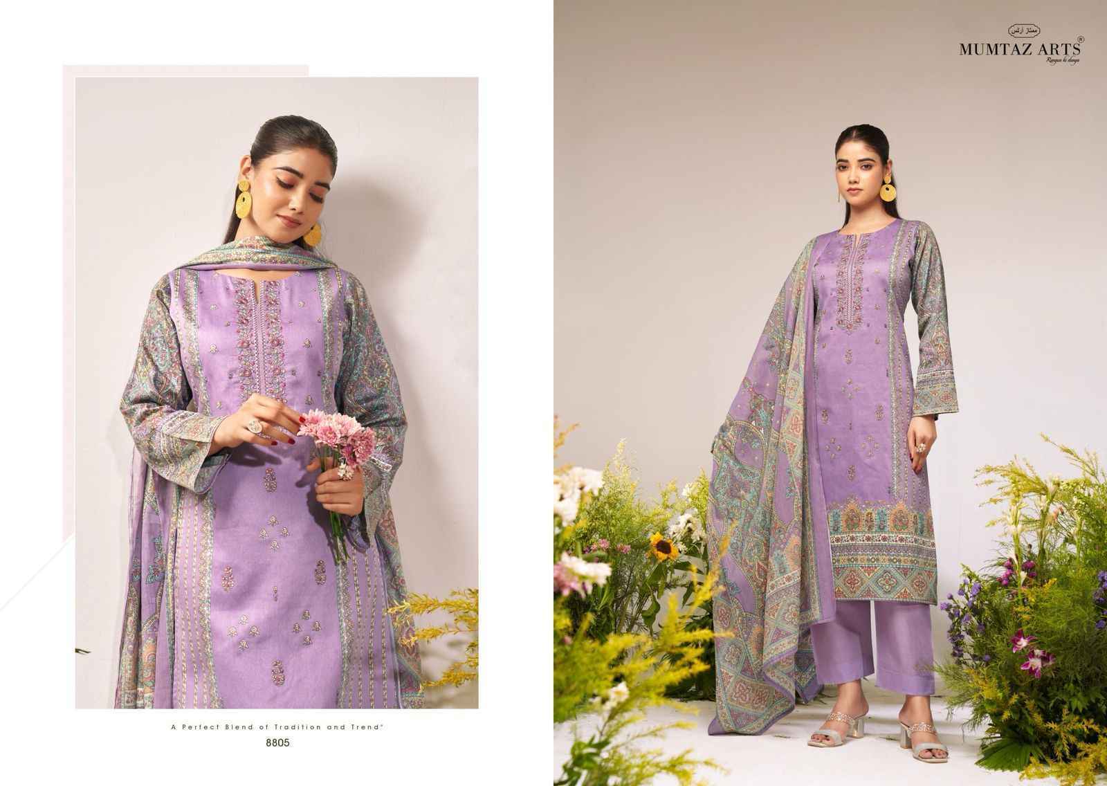 Mumtaz Arts Flower Valley Suits Lowest Catalog Wholesale Price ( 6 pcs Catalogue )
