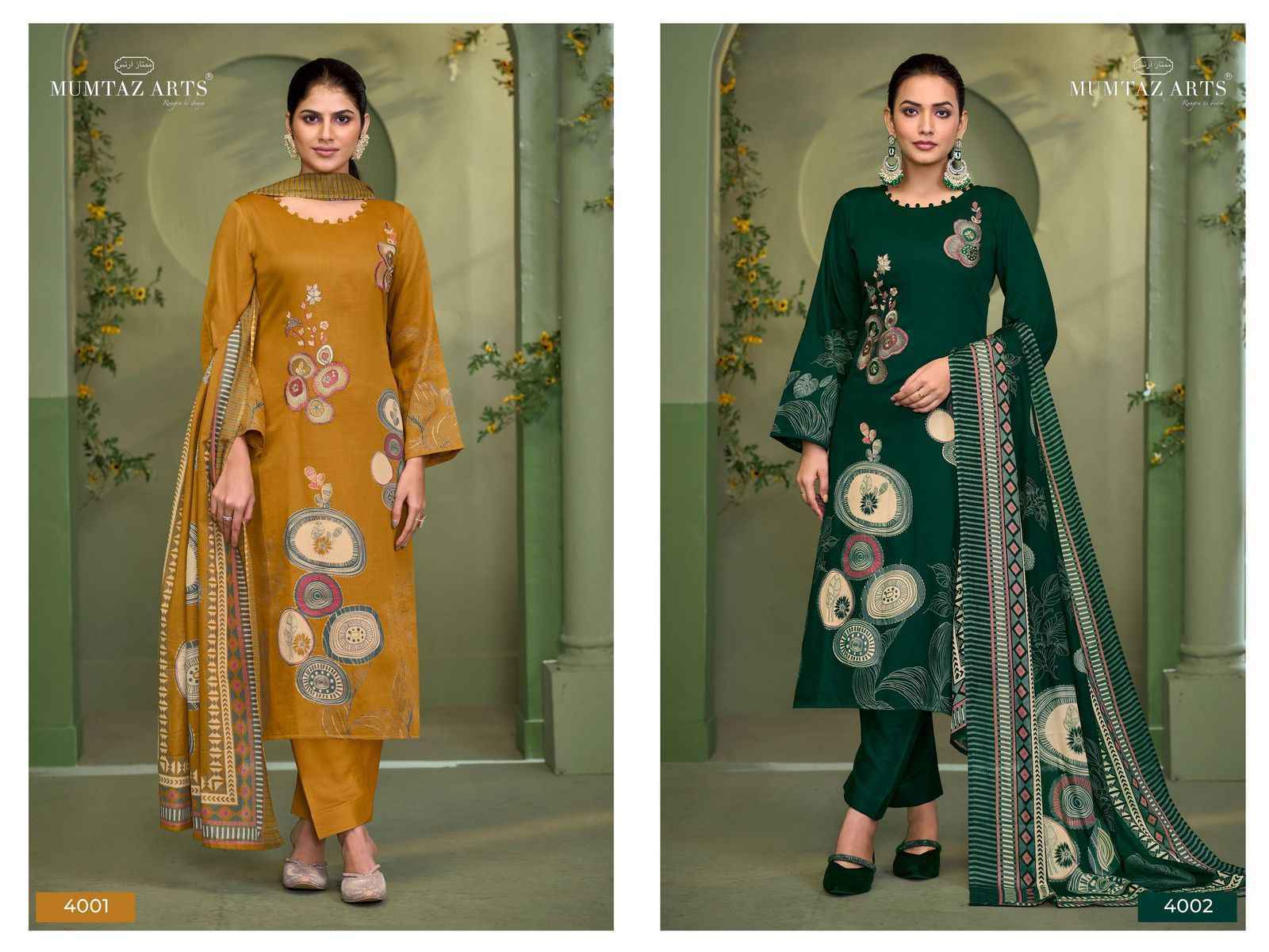 Mumtaz Arts Naqsh E Hunar Jam Silk Salwar Kameez Wholesale Price ( 4 Pcs Catalog )