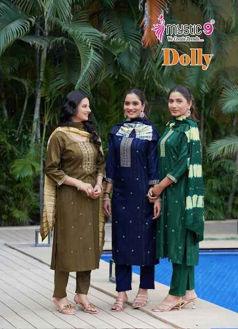 Mystic 9 Dolly Vol 5 Wholesale Rayon Readymade Suits ( 8 pcs Catalogue )