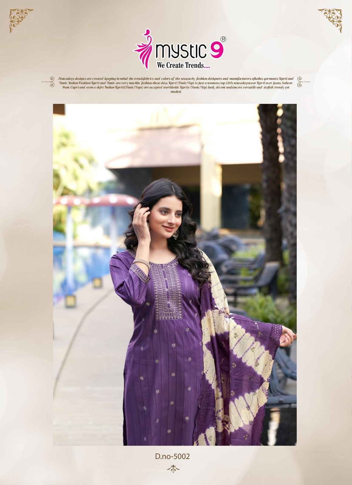 Mystic 9 Dolly Vol 5 Wholesale Rayon Readymade Suits ( 8 pcs Catalogue )