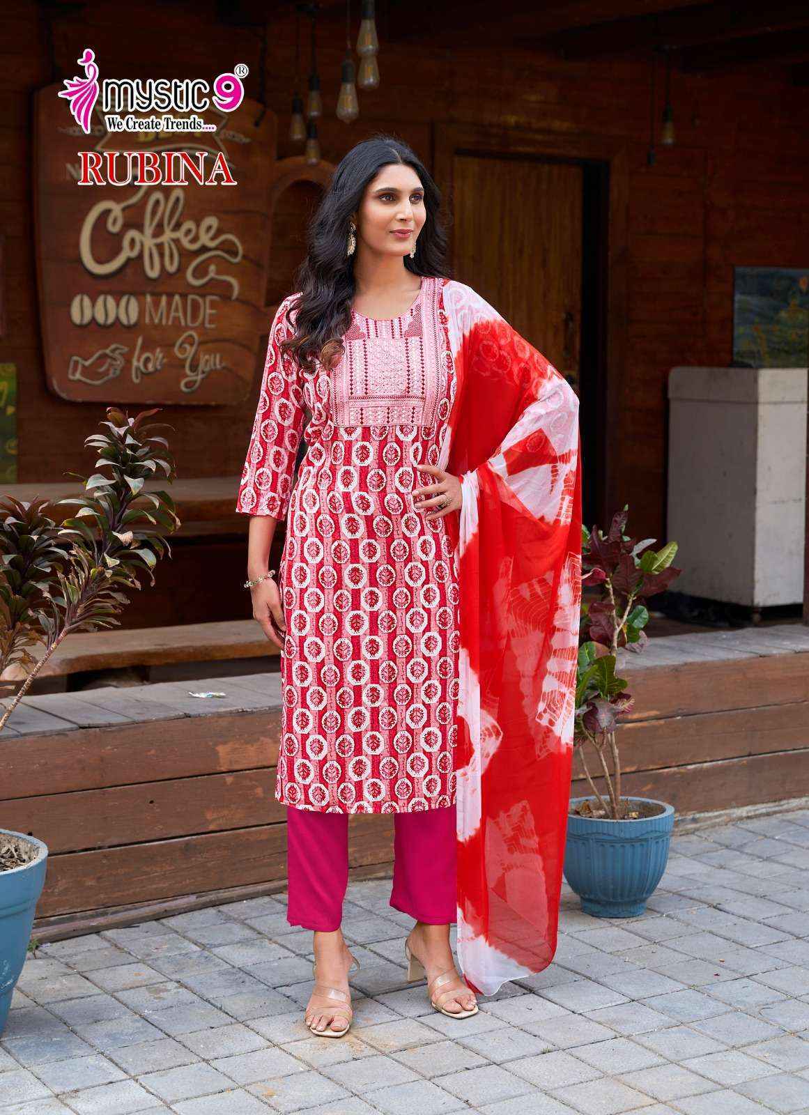 Mystic 9 Rubina Vol 7 Wholesale Rayon Kurti Combo ( 8 pcs Catalogue )