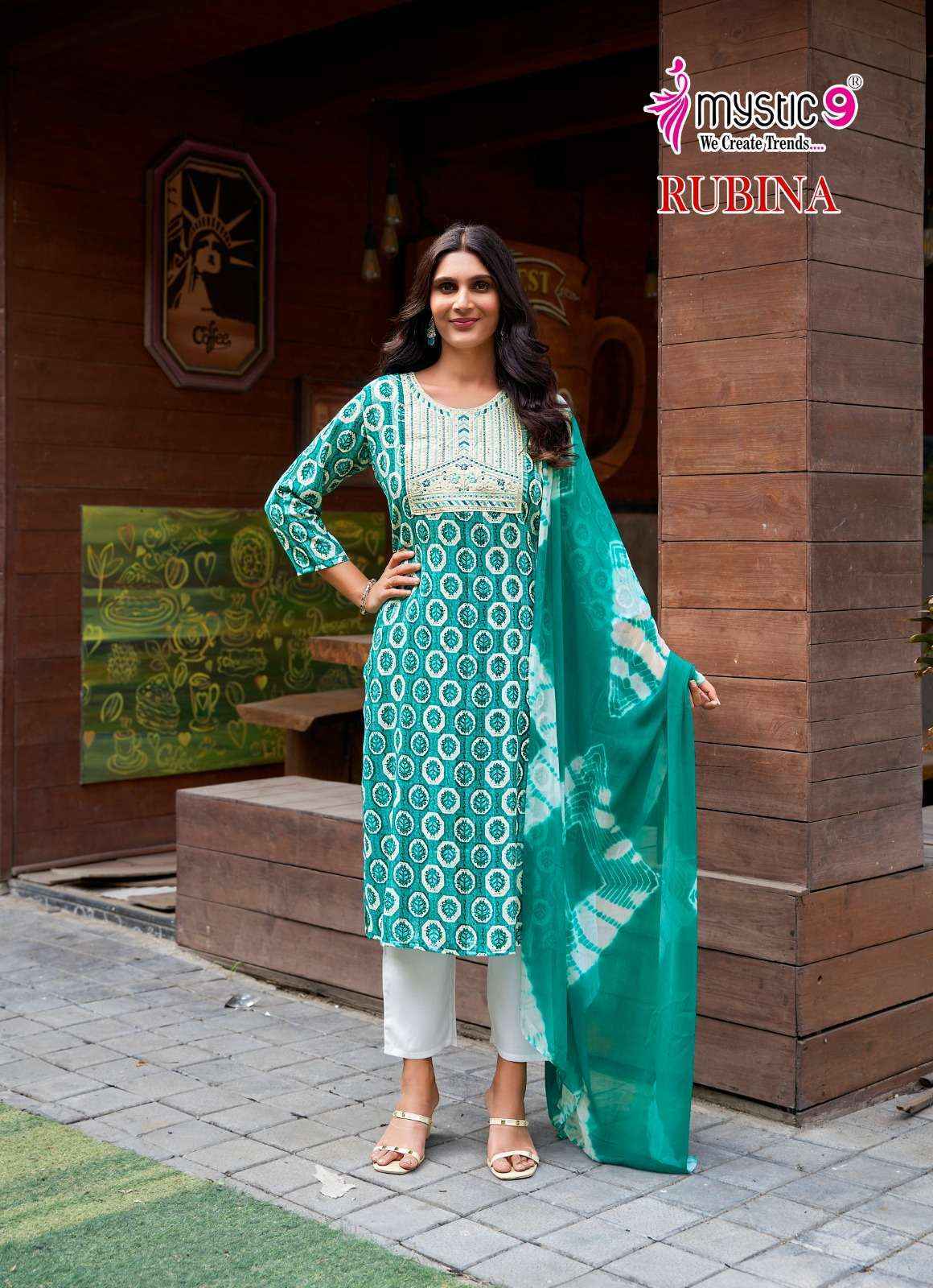 Mystic 9 Rubina Vol 7 Wholesale Rayon Kurti Combo ( 8 pcs Catalogue )