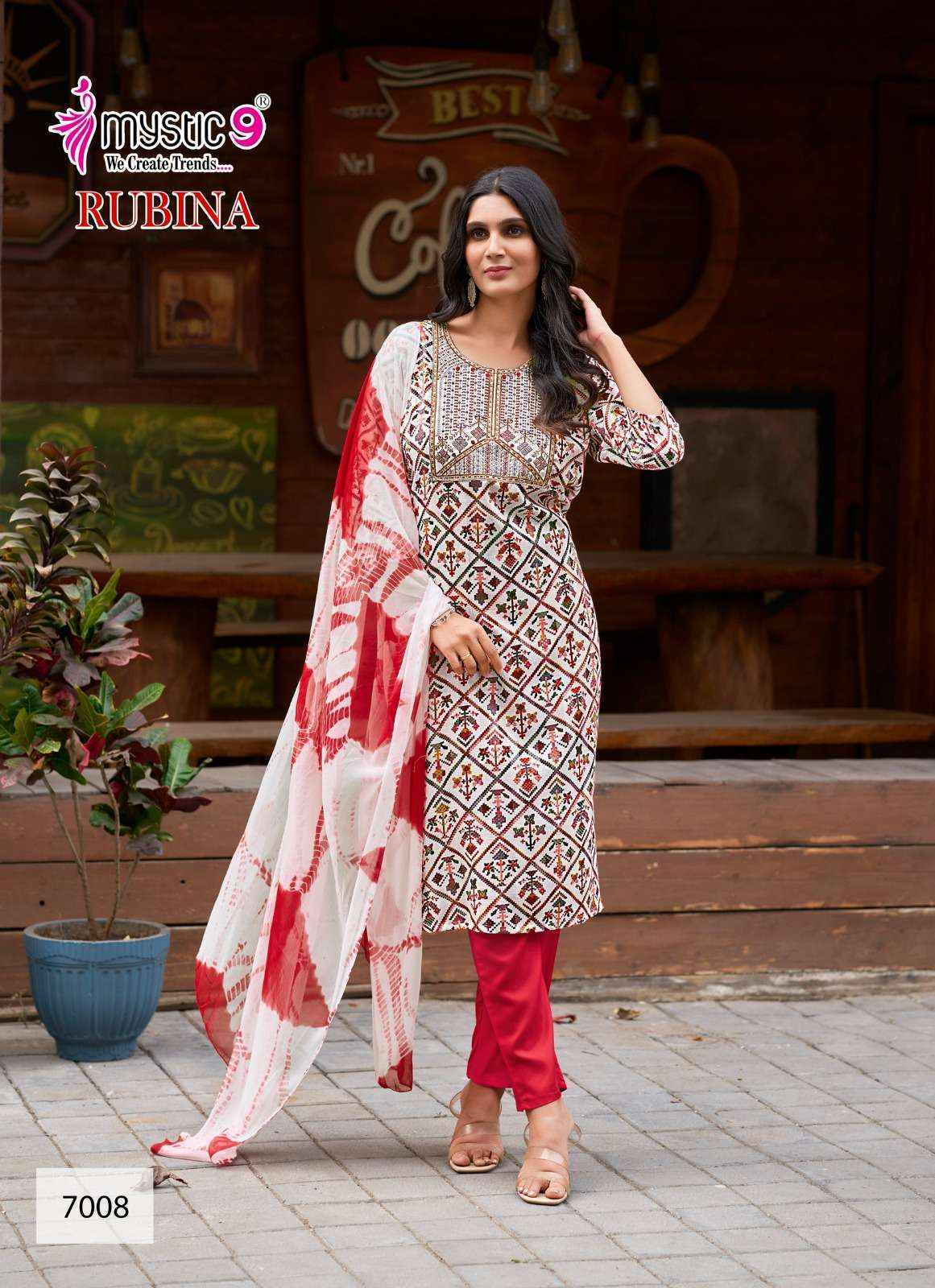 Mystic 9 Rubina Vol 7 Wholesale Rayon Kurti Combo ( 8 pcs Catalogue )