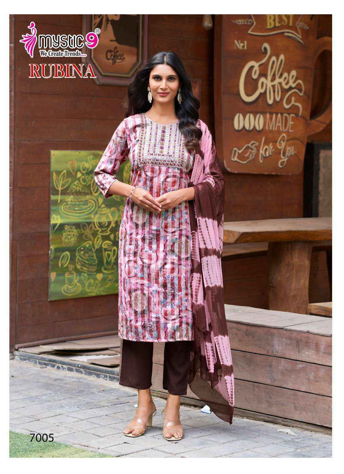 Mystic 9 Rubina Vol 7 Wholesale Rayon Kurti Combo ( 8 pcs Catalogue )