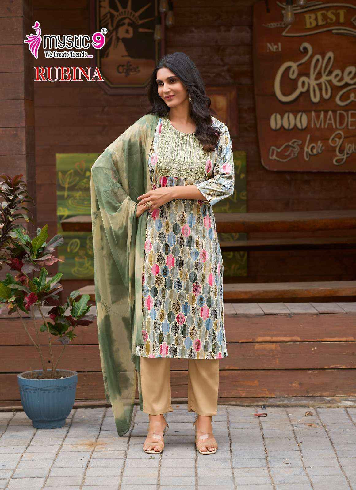 Mystic 9 Rubina Vol 7 Wholesale Rayon Kurti Combo ( 8 pcs Catalogue )
