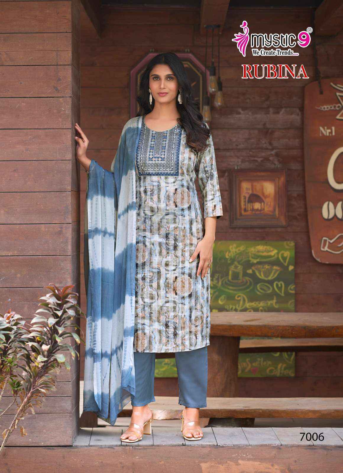 Mystic 9 Rubina Vol 7 Wholesale Rayon Kurti Combo ( 8 pcs Catalogue )