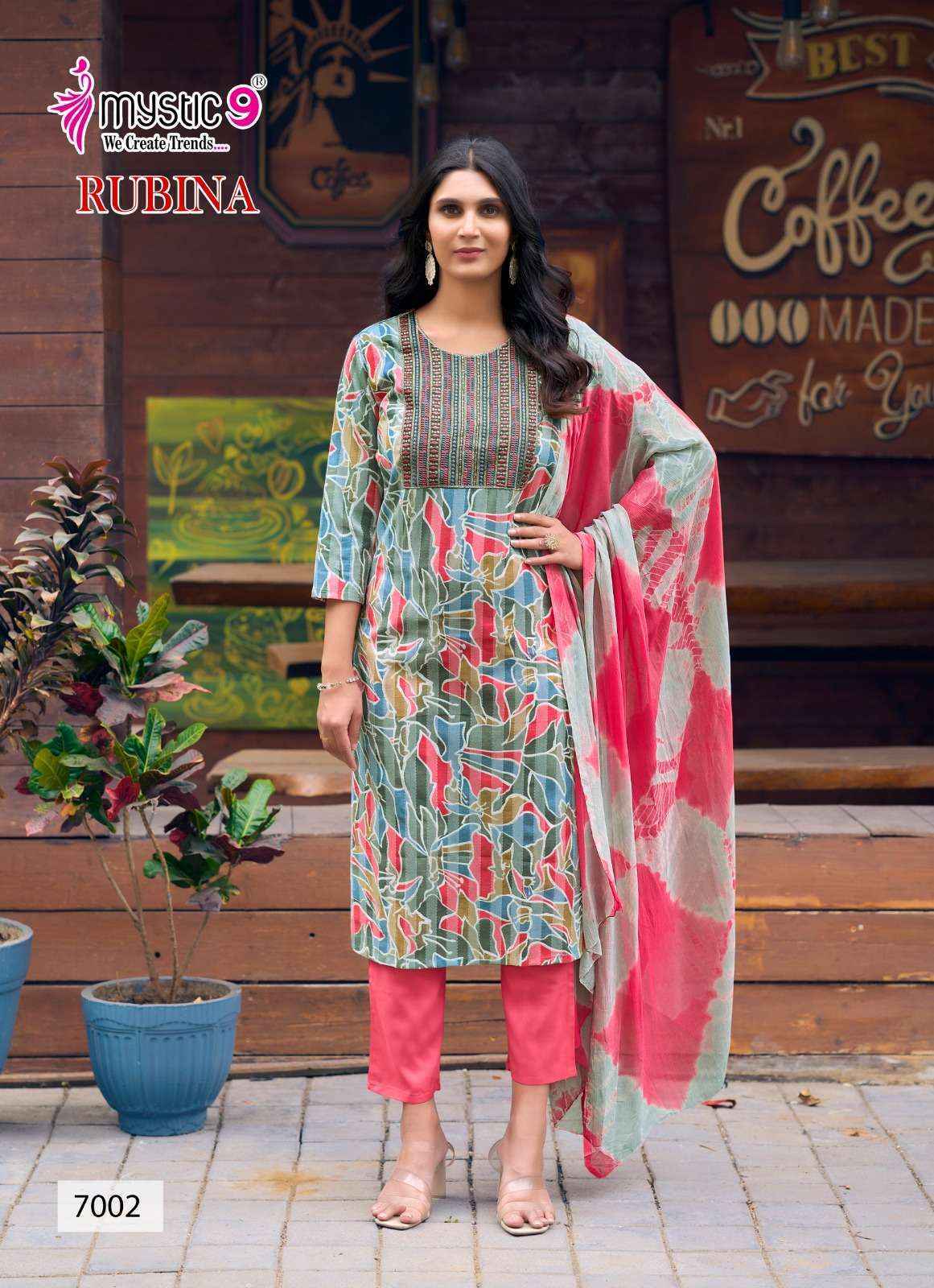 Mystic 9 Rubina Vol 7 Wholesale Rayon Kurti Combo ( 8 pcs Catalogue )