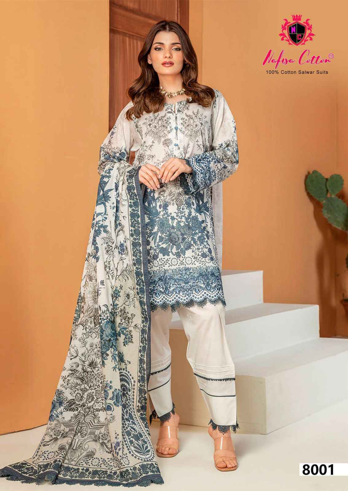 Nafisa Cotton Esra Karachi Vol 8 Cotton Salwar Kameez Wholesale Price ( 6 Pcs Catalog )