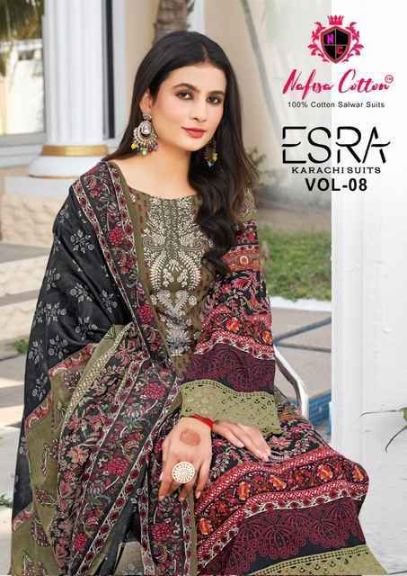 Nafisa Cotton Esra Karachi Vol 8 Cotton Salwar Kameez Wholesale Price ( 6 Pcs Catalog )