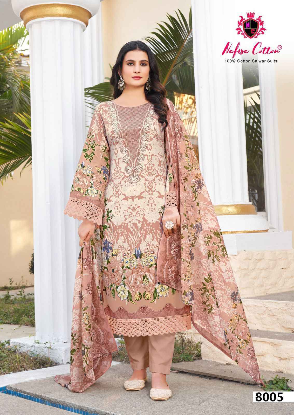 Nafisa Cotton Esra Karachi Vol 8 Cotton Salwar Kameez Wholesale Price ( 6 Pcs Catalog )