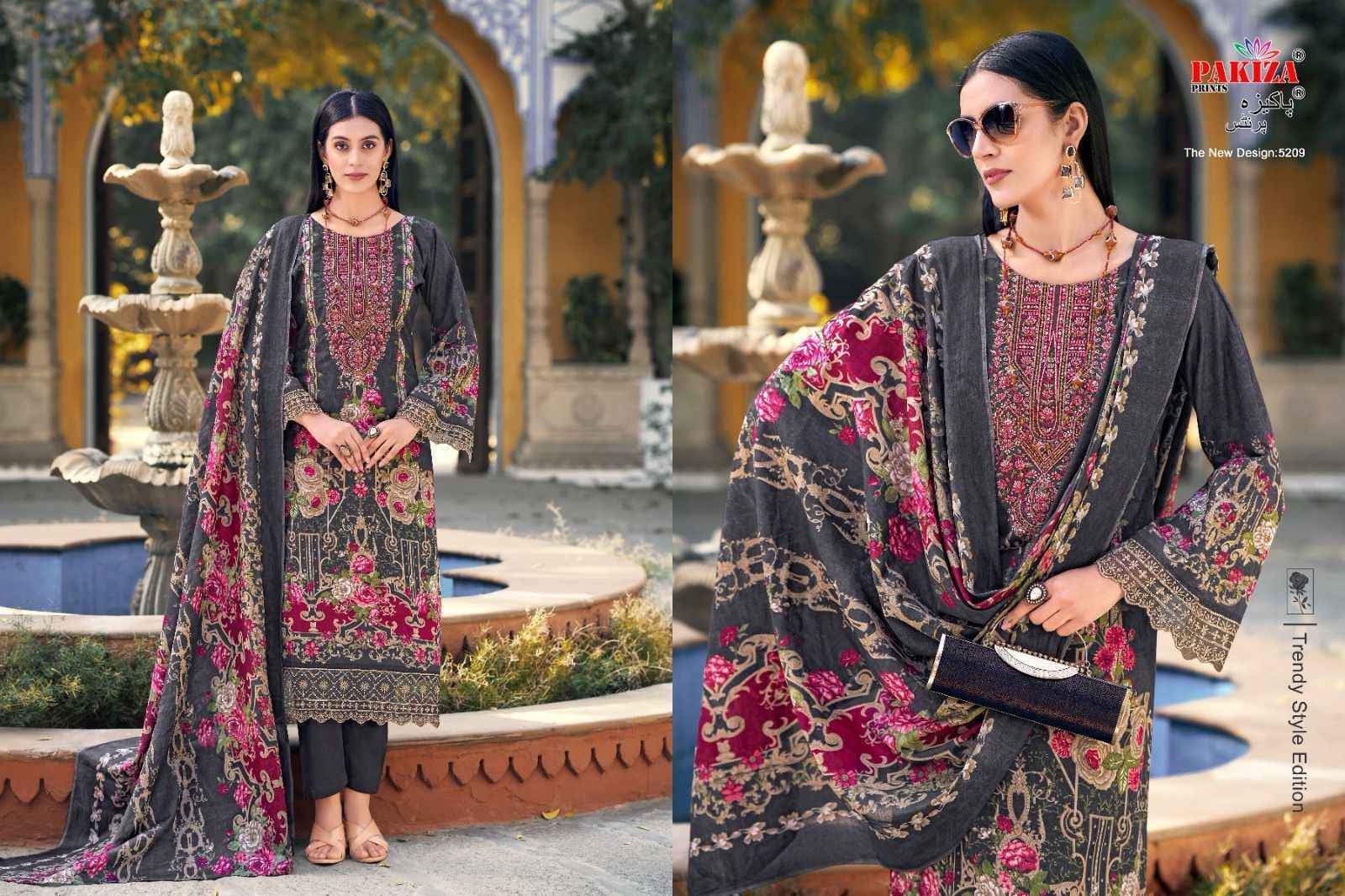 Pakiza Prints Taiyyeba Vol 52 Kashmiri Lawn Salwar Kameez Wholesale Price ( 10 Pcs Catalog )