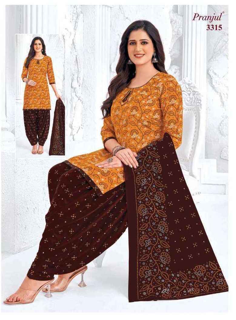 Pranjul Priyanshi Vol 33 Cotton Unstitched Churidar Material ( 6 pcs Catalogue )