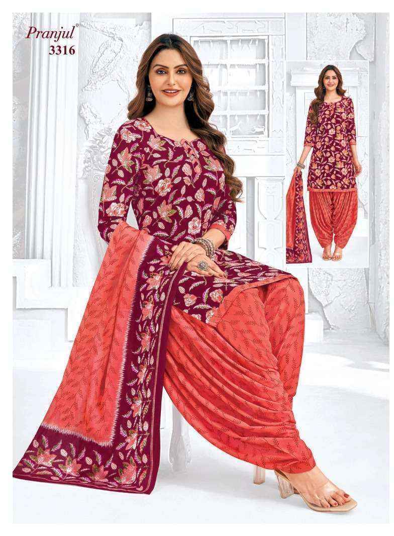 Pranjul Priyanshi Vol 33 Cotton Unstitched Churidar Material ( 6 pcs Catalogue )