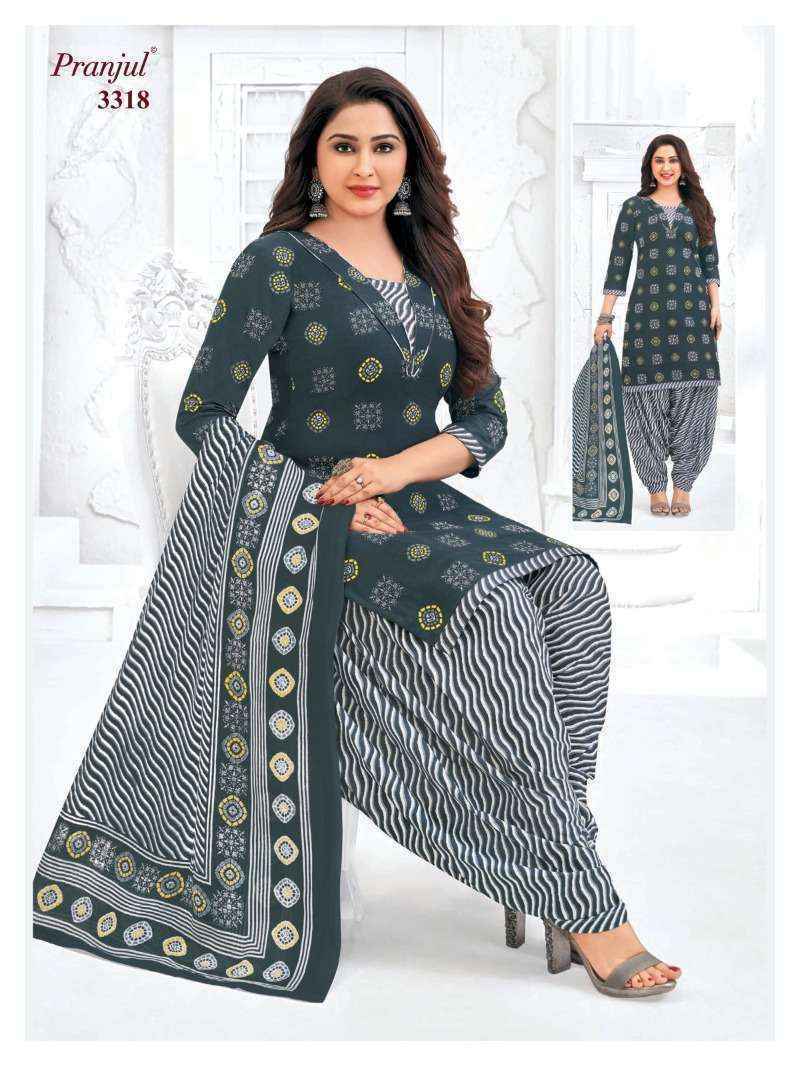 Pranjul Priyanshi Vol 33 Cotton Unstitched Churidar Material ( 6 pcs Catalogue )