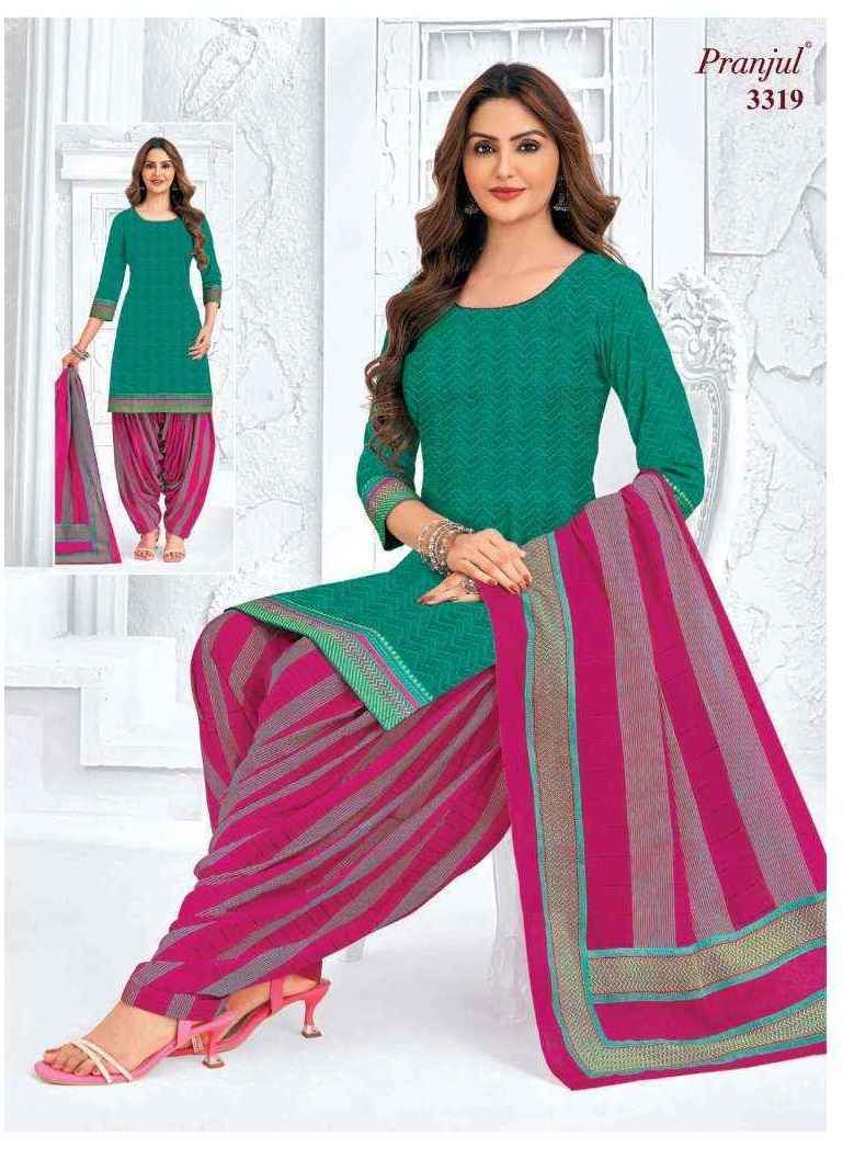 Pranjul Priyanshi Vol 33 Cotton Unstitched Churidar Material ( 6 pcs Catalogue )