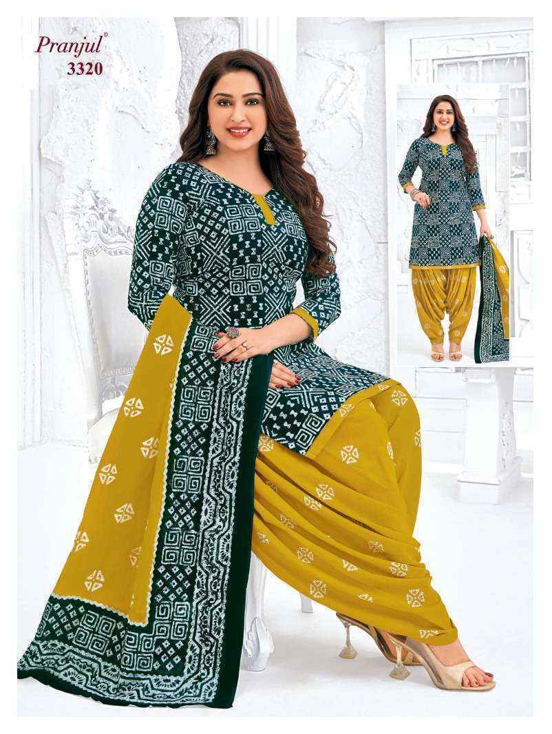 Pranjul Priyanshi Vol 33 Cotton Unstitched Churidar Material ( 6 pcs Catalogue )