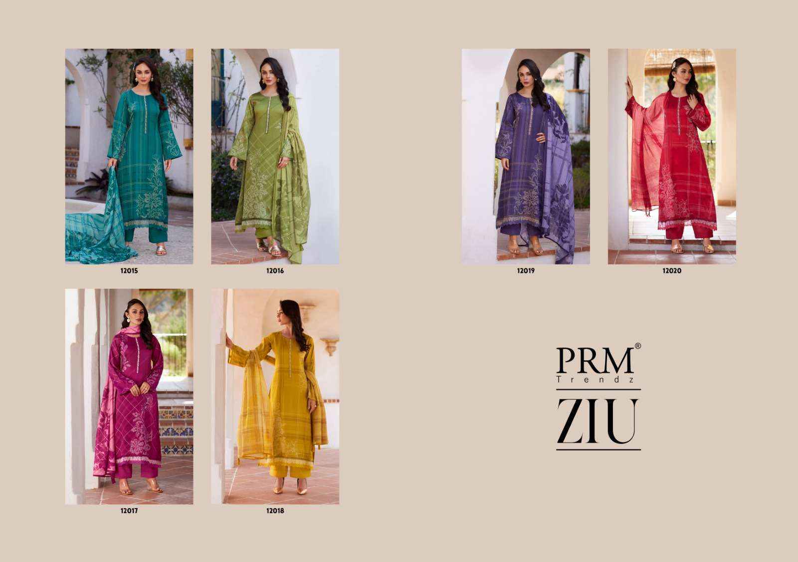 PRM Trendz Ziu Jam Cotton Salwar Kameez Wholesale Price ( 6 Pcs Catalog )