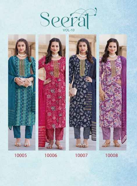 Radhika Lifestyle Seerat Vol 10 Rayon Kurti Combo Wholesale Price ( 8 Pcs Catalog )