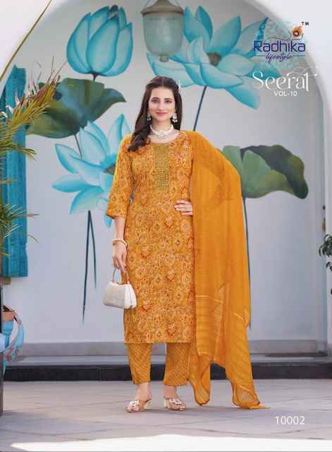 Radhika Lifestyle Seerat Vol 10 Rayon Kurti Combo Wholesale Price ( 8 Pcs Catalog )