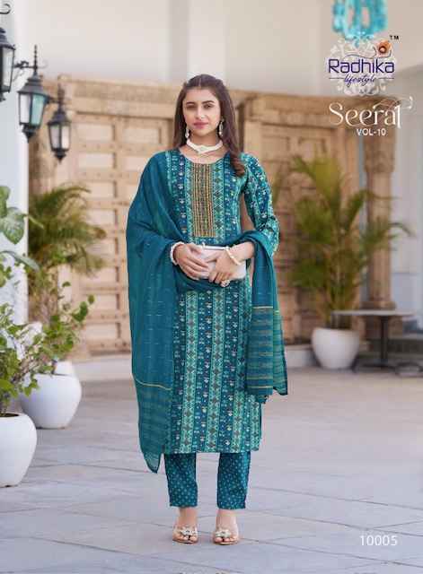 Radhika Lifestyle Seerat Vol 10 Rayon Kurti Combo Wholesale Price ( 8 Pcs Catalog )