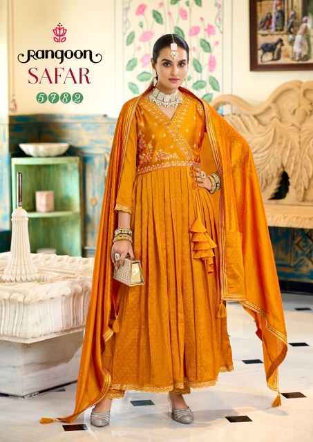 Rangoon Safar Silk Kurti Set Wholesale Price ( 4 Pcs Catalog )