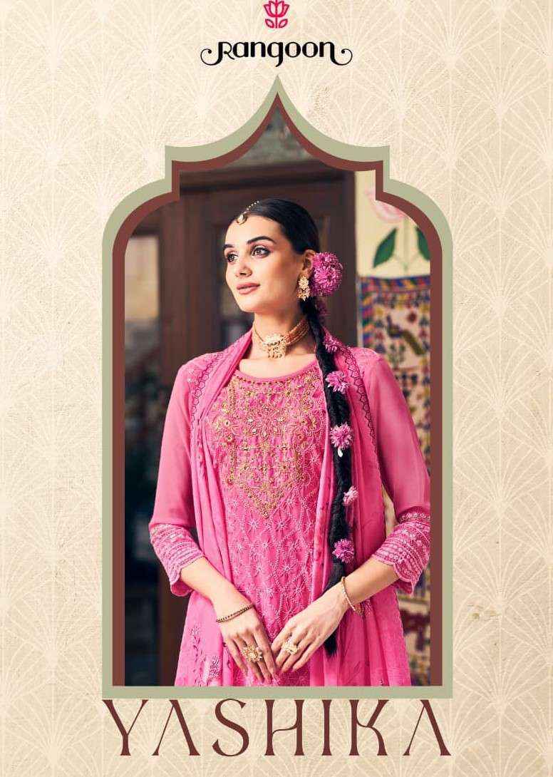 Rangoon Yashika Schiffli Georgette Ready Made Suits ( 4 Pcs Catalogue )