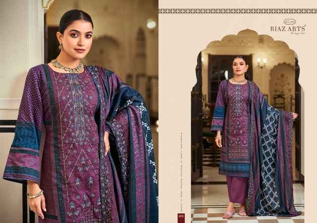 Riaz Arts Bin Saeed Vol 4 Wholesale Cotton Dress Material ( 8 pcs Catalogue )