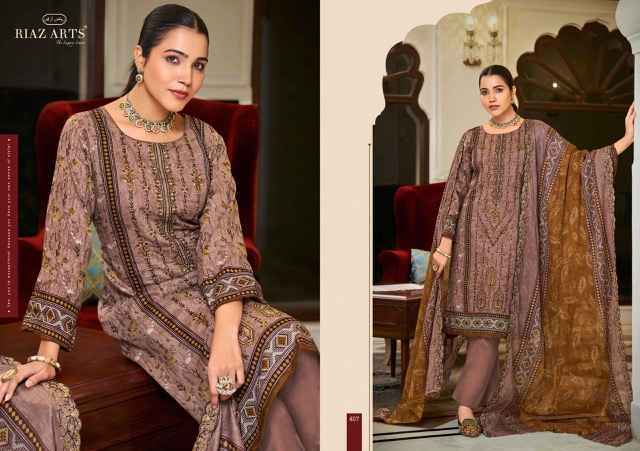 Riaz Arts Bin Saeed Vol 4 Wholesale Cotton Dress Material ( 8 pcs Catalogue )