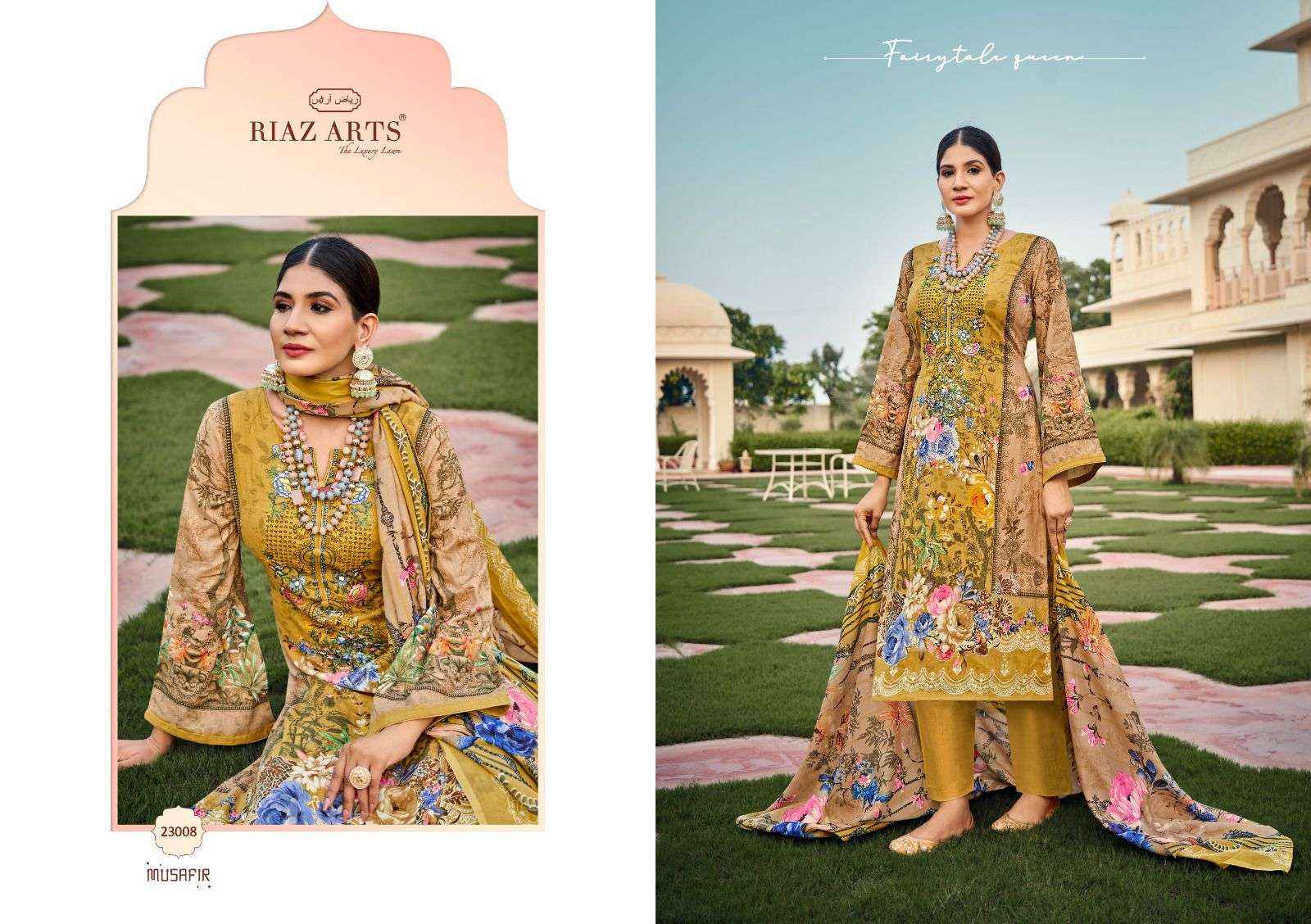 Riaz Arts Musafir Vol 15 Pakistani Suits Latest Catalog Wholesale Price ( 8 Pcs Catalogue )
