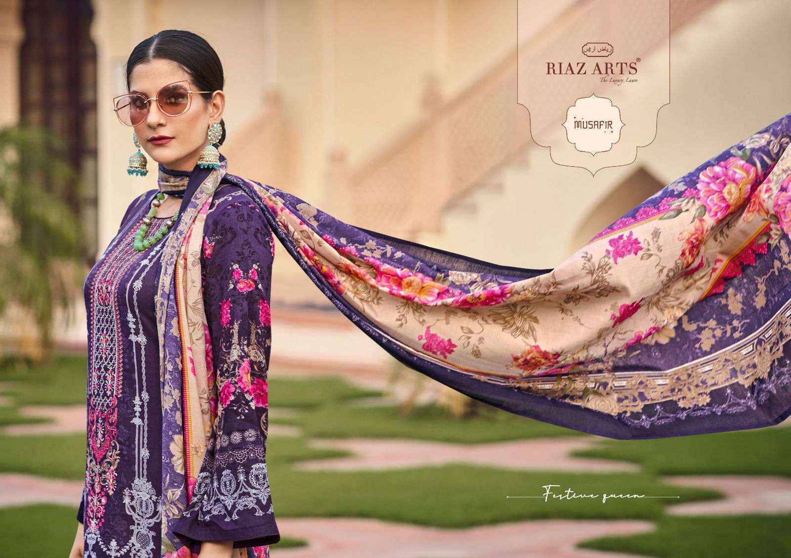 Riaz Arts Musafir Vol 15 Pakistani Suits Latest Catalog Wholesale Price ( 8 Pcs Catalogue )