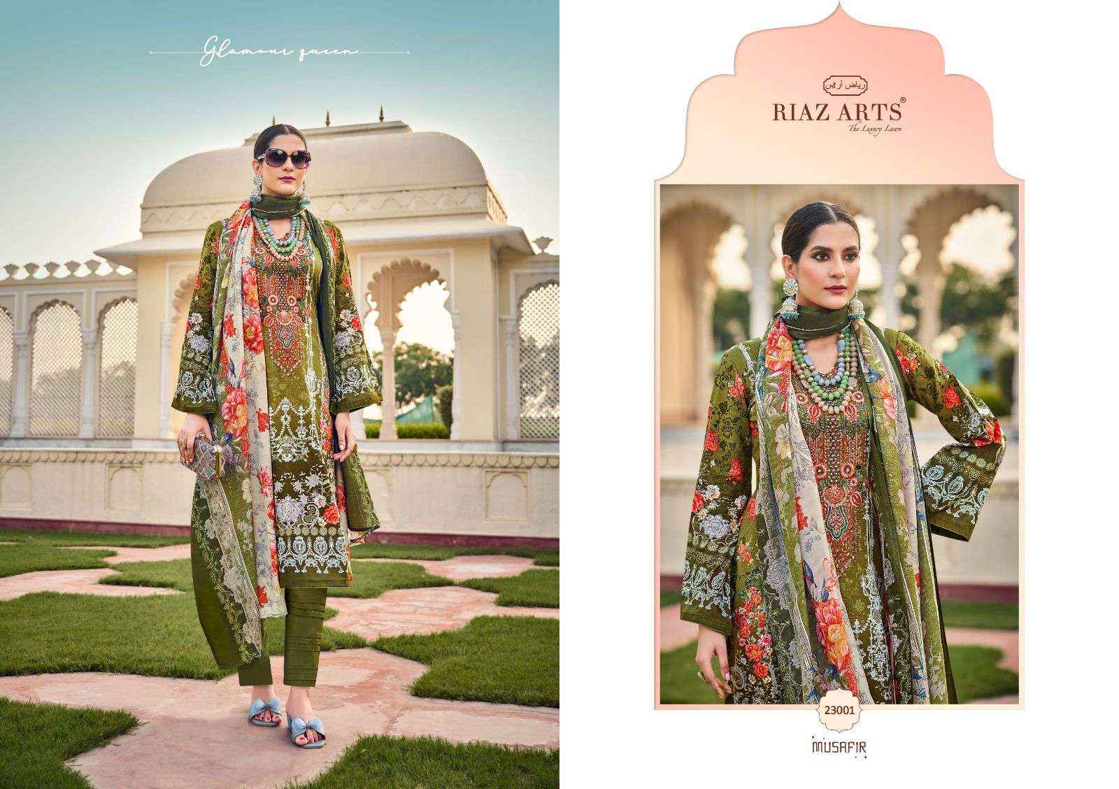 Riaz Arts Musafir Vol 15 Pakistani Suits Latest Catalog Wholesale Price ( 8 Pcs Catalogue )
